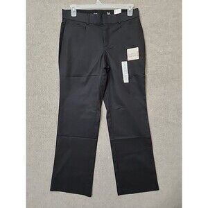 Dockers Sure Fit Khaki Pants Womens 12 Black Slimming Stretch Trouser NEW